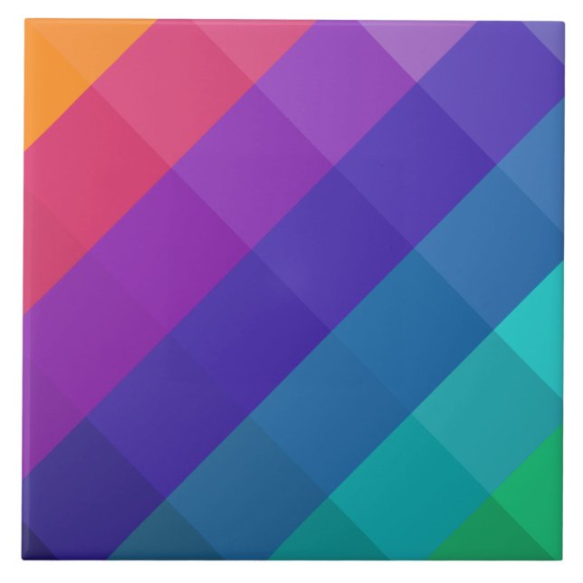 Kubische Farben Fliese (Vorderseite)