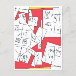 Kubische Weltpostkarte Postkarte