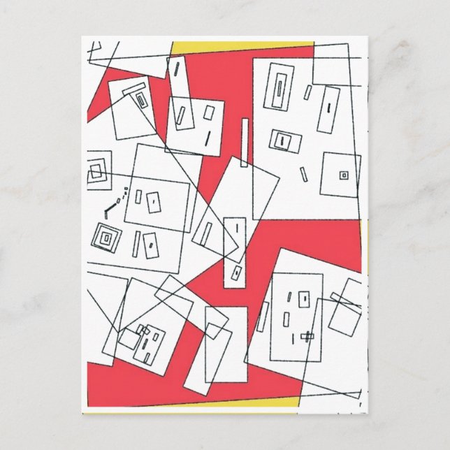 Kubische Weltpostkarte Postkarte (Vorderseite)