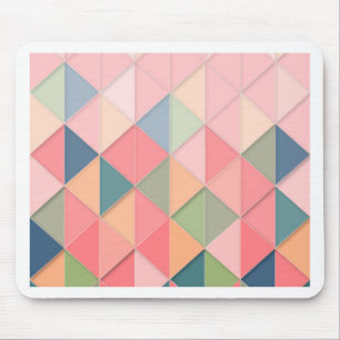 KUBISM pastellfarbene Shades GEOMETRIC - MONOGRAM  Mousepad