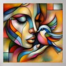 Kubismus, Abstrakt, modern, Poster, Kunst