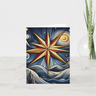 Kubismus Art Weihnachtsstar Karte