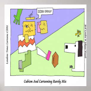 Kubismus & Cartooning Vermischen sich Selten Lusti Poster