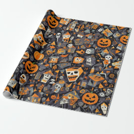 Kubismus Halloween Geschenkpapier