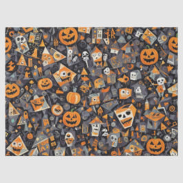 Kubismus Halloween Seidenpapier