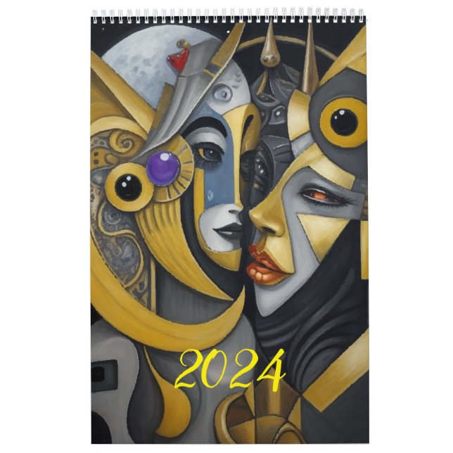 Kubismus im Stil von Picasso. 2024 Kalender (Titelbild)