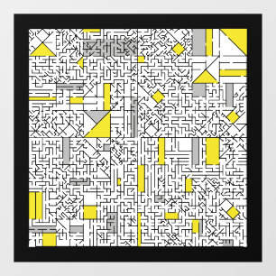 Kubismus Maze Fensteraufkleber