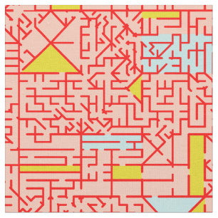 Kubismus Maze Stoff
