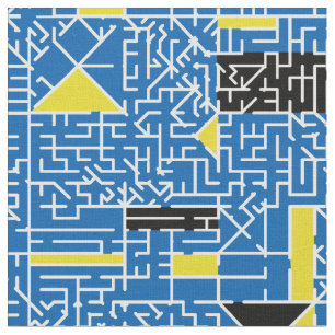 Kubismus Maze Stoff