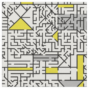 Kubismus Maze Stoff