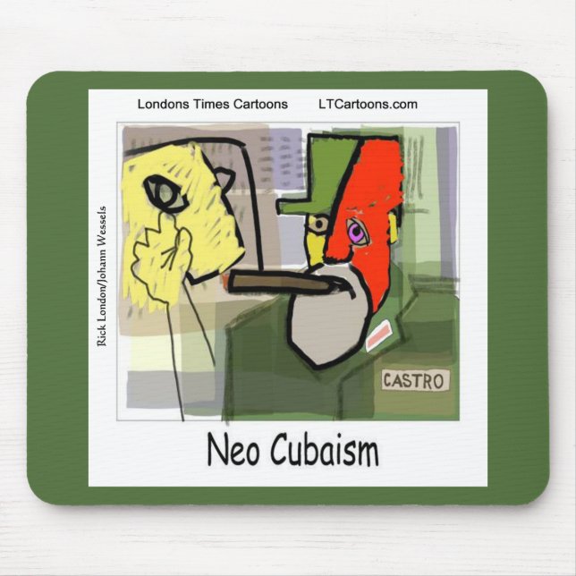 Kubist Castro NeoCubaism Funny Mousepad (Vorne)