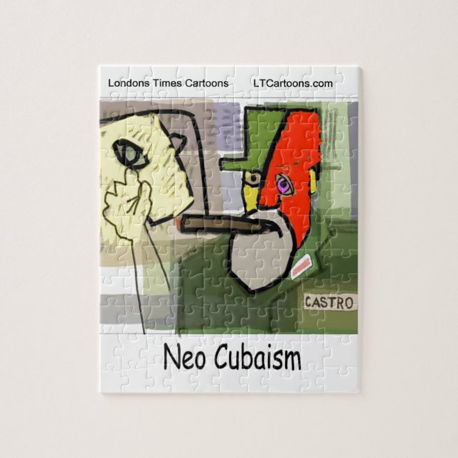 Kubist Castro NeoCubaism Funny Puzzle (Vertikal)