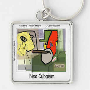 Kubist Castro NeoCubaism Funny Schlüsselanhänger