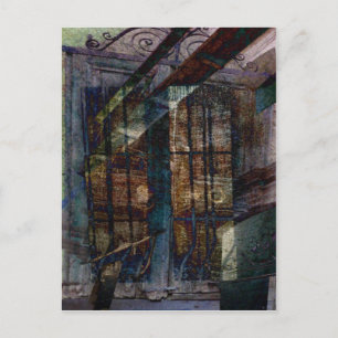 Kubistische Fensterläden, Türen und Fenster Postkarte
