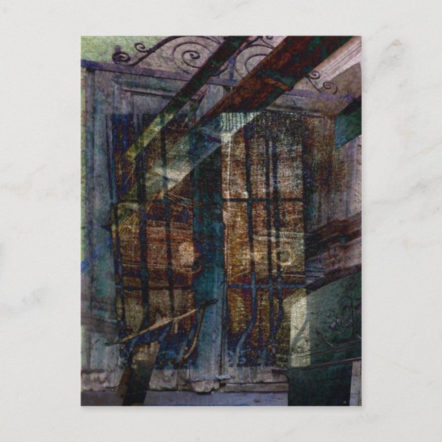 Kubistische Fensterläden, Türen und Fenster Postkarte (Vorderseite)