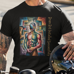 Kubistische Gehirnverrottung Abstrakter Rizz Humor T-Shirt