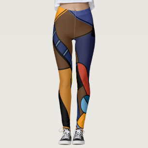kubistische Gitarren Surrealismus Malerei. Leggings