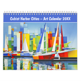 Kubistische Hafenstädte – Kunstkalender 2026 Kalender