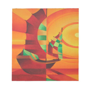 Kubistische Junks am Roten Meer Notizblock