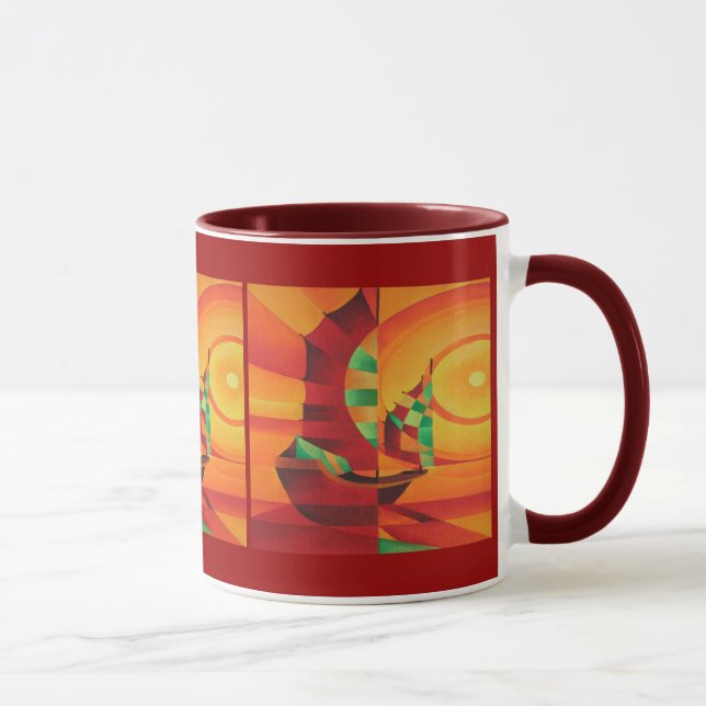 Kubistische Junks am Roten Meer Tasse (Rechts)