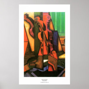 Kubistische Kunst Violin and Gitarre von Juan Gris Poster