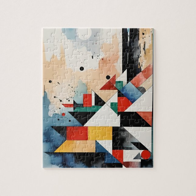 Kubistische Küstenarchitektur Puzzle (Vertikal)