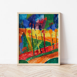 Kubistische Landschaft   Fritz Schaefler Poster