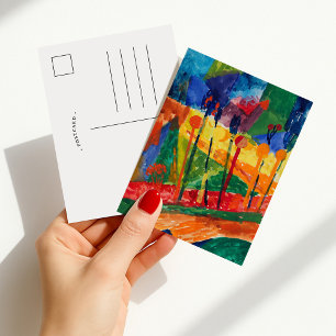 Kubistische Landschaft   Fritz Schaefler Postkarte