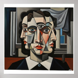 kubistische Portraitkunst Poster