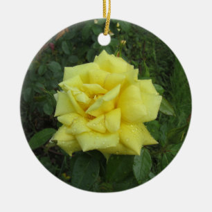 Kubistische Rose Keramik Ornament