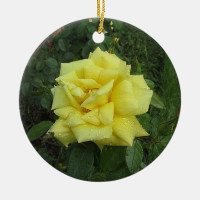 Kubistische Rose Keramik Ornament (Vorne)
