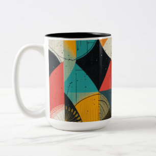 Kubistischer Fisch 444 mg Zweifarbige Tasse
