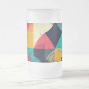 Kubistischer Fisch 473 mg Mattglas Bierglas