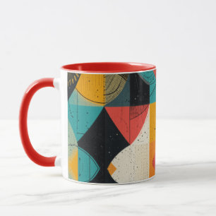 Kubistischer Fisch Zwei-Tone-Kaffee-Tasse Tasse