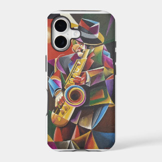 Kubistischer Jazz Sax Fine Art iPhone Case