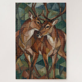 Kubistischer Rentier-Puzzle Puzzle