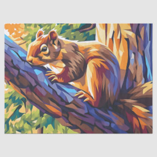Kubistisches Eichhörnchen - 10lb, 17"x23" Seidenpapier