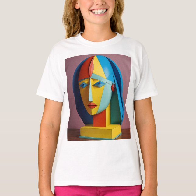 Kubistisches Kaleidoskop: Jährlicher 3D Picasso Ex T-Shirt (Vorderseite)