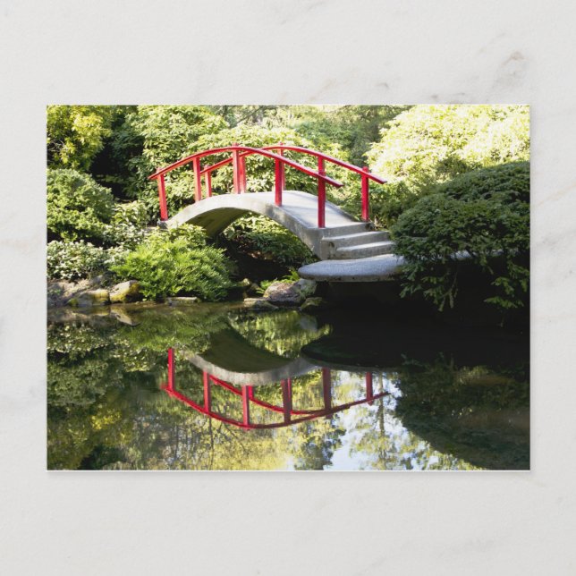 Kubota Gardens Bridge Postcard Postkarte (Vorderseite)