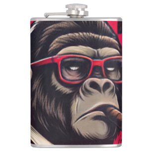 Küche/Bar Gorilla Boss Vinyl umwickelte Flasche Flachmann