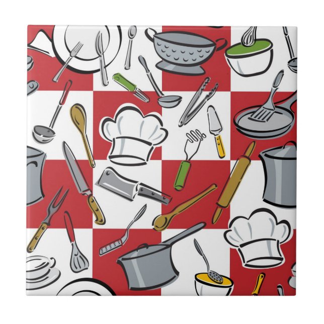 Küche bearbeitet Karo Fliese (Vorderseite)