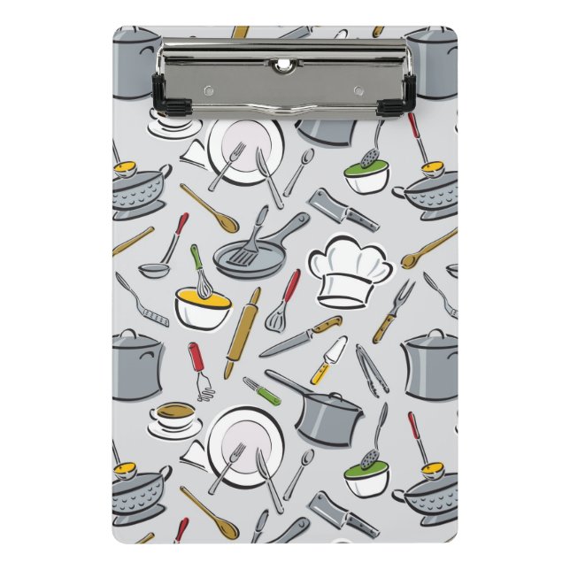 Küche bearbeitet Muster Mini Klemmbrett (Vorderseite)