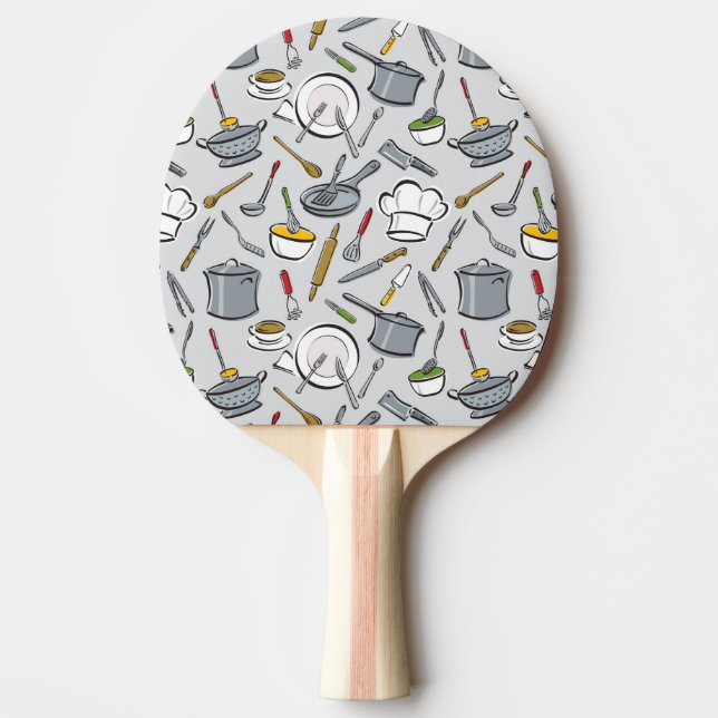 Küche bearbeitet Muster Tischtennis Schläger (Vorderseite)