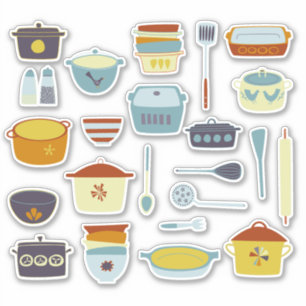 Küche Casserole Kochen Aufkleber