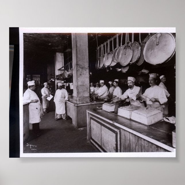 Küche Delmonico's Restaurant, New York NY Poster (Vorne)