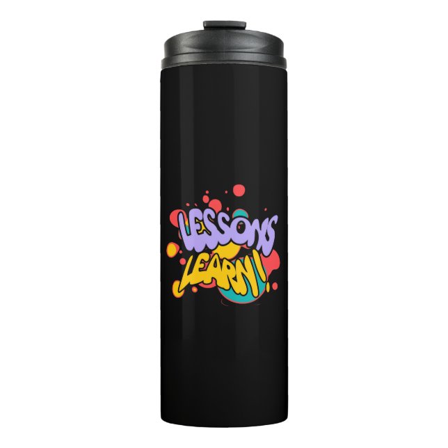 KÜCHE FARBSPLATTER LEKTIONEN THERMAL TUMBLER  THERMOSBECHER (Vorderseite)