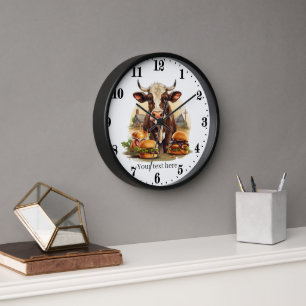 Küche für niedliche Kuhliebhaber Uhr