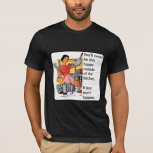 Küche Glücklich Lustiges T-Shirt Humor