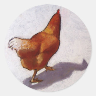 KÜCHE IM ÖLPASTEL RUNDER AUFKLEBER