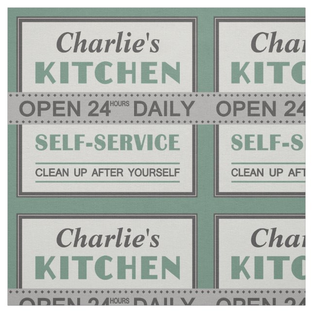 Küche - individuelle Name - Gewebe Stoff (Muster)